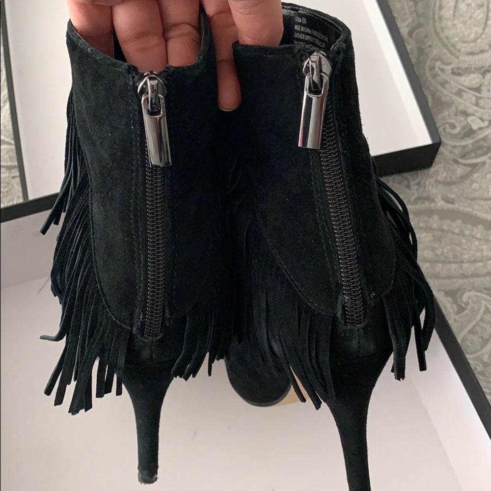 Saks Avenue Suede Black - High Heel Boots - Size 8